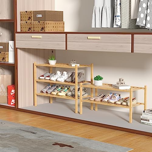 ROMGUAR CRAFT 2 Tier Bamboo Shoe Rack - Image 4