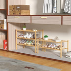 ROMGUAR CRAFT 2 Tier Bamboo Shoe Rack - Image 4