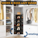 SpaceAid 5 Tier Rotating Shoe Rack Tower, Spinning Shoe Display Lazy Susan - Image 4