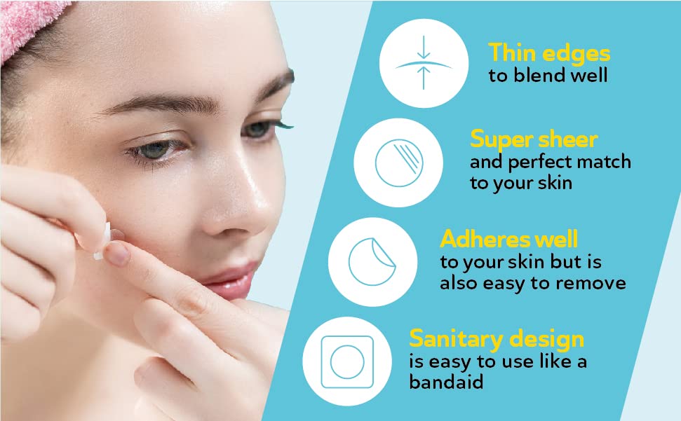 Invisible Salicylic Acid Pimple Patches for Face - Redness Reducing Hydrocolloid Acne Patches, Clear Pimple & Zit Patches for Blind Pimples - Soothing Plus (Clear Patch) (Intensive-36dots-2)