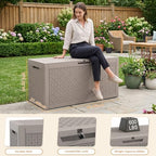 160 Gallon Outdoor Storage Box, Large Waterproof Patio Deck Box - Image 3