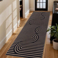 Tangsoo Easy Jute 2.6x8 Kitchen Runner Rug, Washable Non-Slip Floor Carpet by Tangsoo