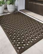 DEXI Front Door Mat Outside Entrance Rubber Floor Doormat, 19x30 Brown by DEXI