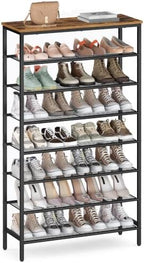 VASAGLE Shoe Rack with 7 Mesh Shelves and 1 Large Top by VASAGLEbySONGMICSHOME