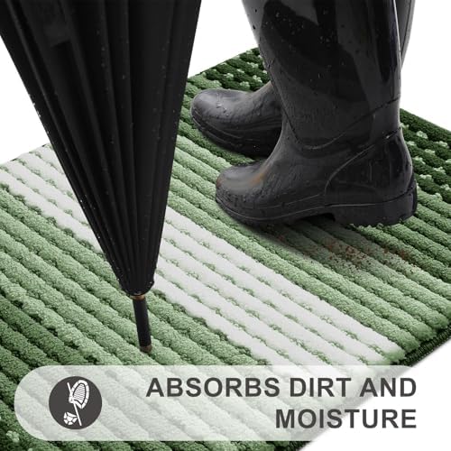 Kitinjoy Indoor Outdoor Door Mat, 59x20 Non-Slip Dirt Trapper Doormats - Image 2
