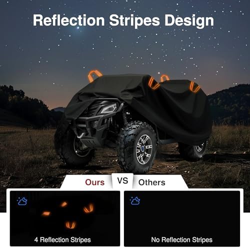 Puroma ATV Cover Waterproof Outdoor Heavy Duty Windproof Reflective Oxford - Image 5