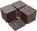 Plastic Interlocking Deck Tiles 12"x12" Waterproof Outdoor Patio Flooring All by INTERHOMART