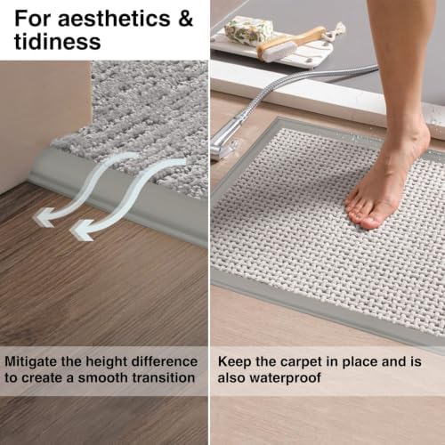 Carpet Edge Trim Binding Rug Edge Protector Thin Rugs Gray 10FT - Image 3