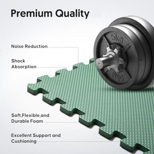 36 Pack 144 sqft Home Gym Mat, Puzzle Exercise Mat, EVA Interlocking Foam Floor - Image 4