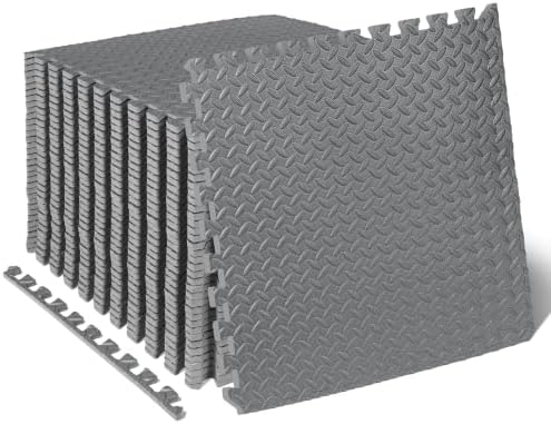 ProsourceFit Exercise Puzzle Mat ½-inch, EVA Interlocking Foam Floor Tiles by ProsourceFit