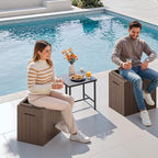 Devoko 30 Gallon Resin Deck Box 2 Pack Outdoor Indoor Waterproof Storage Box - Image 5