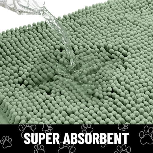 Smiry Dog Door Mat for Muddy Paws, Absorbent Non Slip Dirt Trapper - Image 5