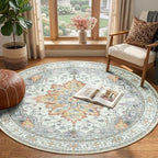 RELEANY Washable Area Rug, Round 4ft - Image 2