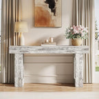 Tribesigns 63-Inch Long Console Table, Wooden Rectangular Sofa Table Behind The - Image 5
