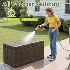 Devoko 78 Gallon Deck Box, Waterproof Resin Outdoor Storage Box - Image 5