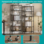 SINGAYE 6 Shelves Storage Shelf Wire Shelving Unit Metal Adjustable Wheels - Image 6