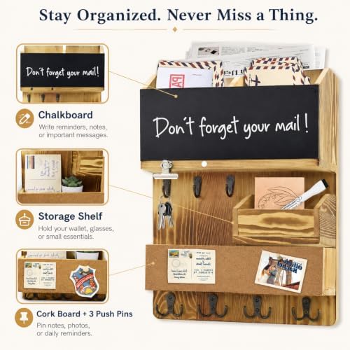 Mail Organizer Wall Mounted - Image 4