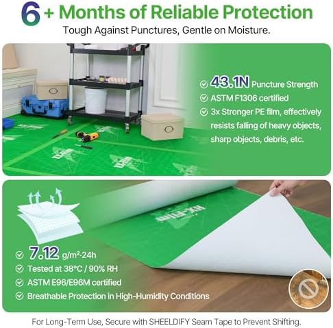 39" x50' Heavy-Duty Floor Protection | Construction Grade Carpet Protector | - Image 3