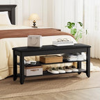 Homleke 39.4" Wide Solid Wood Shoe Rack Bench - Image 5