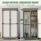 Outdoor Storage Cabinet – Store More in Less Space, Tall Vertical Garden Tool - Image 4