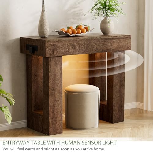 Unikito 39" Entry Table with Sensor Light & AC Outlets with USB-C Ports - Image 3