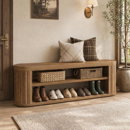 Tribesigns 47.2" 3-Tier Entryway Bench by Tribesigns