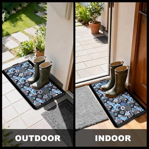 BEHERO Boot Tray Shoe Mat Decorative Patterned, Rubber Shoe Matt Tray - Image 3