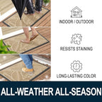Colorxy Waterproof Front Doormat, Sturdy Natural Rubber Door Mat - Image 4