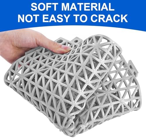 MYFAMIREA Modular Interlocking Cushion 8 Pack 11.8" x 11.8" Rubber Floor Tiles - Image 3
