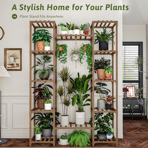 GENTINGBRO Plant Stand Indoor Outdoor 62.2“ Tall Plant Shelf Large Tiered - Image 5
