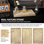 Real Natural Travertine Tray for Bathroom, Kitchen Counter - Image 3