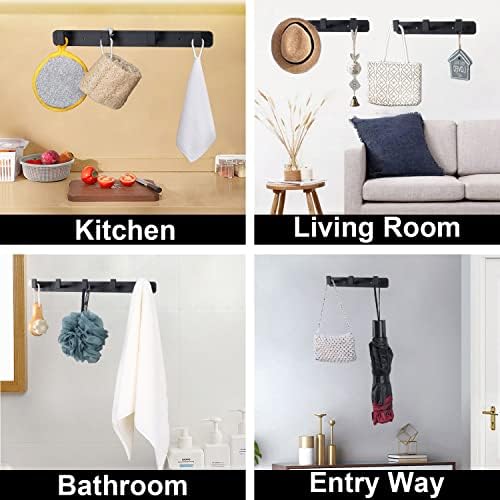 Coat Rack, Heavy Duty Stainless Steel 5 Tri Coat Hook Hanger, Wall Mounted Wall - Image 5