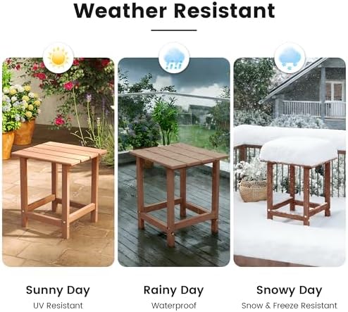 Kromax Outdoor Side Table, Small Outdoor Table - Image 6
