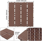 Plastic Interlocking Deck Tiles 12"x12" Waterproof Outdoor Patio Flooring All - Image 2