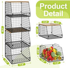 Jakyitvi 4 Pack Stackable Wire Baskets - Image 6