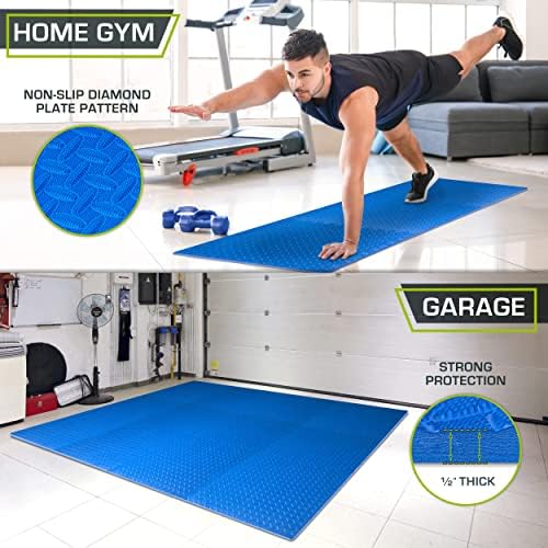 ProsourceFit Exercise Puzzle Mat ½-inch, EVA Interlocking Foam Floor Tiles - Image 3