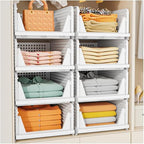 SNSLXH Closet Organizers and Storage, 5 Pack Stackable Closet Bins - Image 2