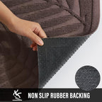 HIYARD Front Door Mat, Absorbent Resist Dirt Welcome Door Mat Indoor Outdoor - Image 3