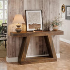 Tribesigns Farmhouse Console Table, 55-Inch Rustic Sofa Table - Image 5