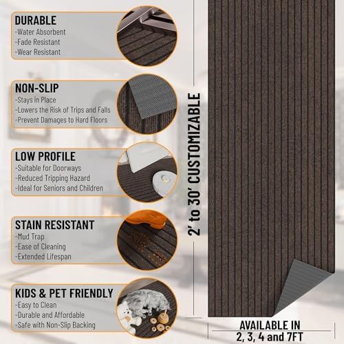 Ottomanson 3x26 Hallway Runner Rug – Non-Slip Indoor Outdoor Door Mat - Image 3