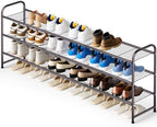 KEETDY Long 3 Tier Shoe Rack for Closet Wide Shoe Storage Organizer Stackable by KEETDY