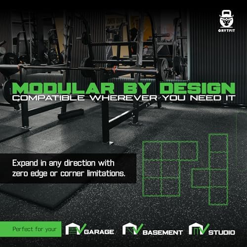 Interlocking Rubber Floor Tiles – Heavy Duty 100% Rubber Gym Flooring - Image 3