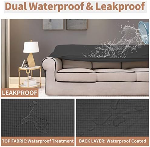 Easy-Going 100% Waterproof Loveseat Couch Cover Stretch Jacquard Sofa Cover - Image 3