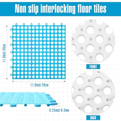 Tinideya Drainage Interlocking Tiles Bulk 11.8'' x 11.8'' Modular Interlocking - Image 4
