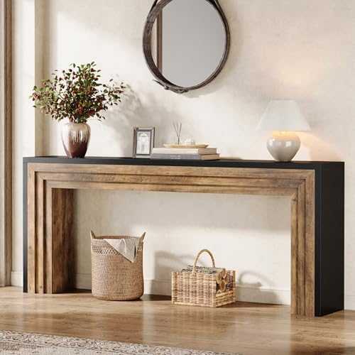 Tribesigns 70.9-Inch Long Console Table, Farmhouse Narrow Wooden Sofa Table by Tribesigns