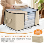 Fab totes 6 Pack Storage Bags for Clothes Blanket Storage Bins - Image 2
