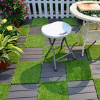 VXHCS Artificial Grass Tiles Outdoor Interlocking Turf Grass 8 Pack Balcony - Image 6