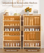 Keehusux Rattan Shoe Cabinet - Image 4