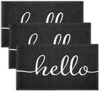 EARTHALL Door Mat 3-Pack Outside Inside Hello Doormat 30"x17.5" Durable Floor by EARTHALL