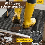JSEI Dirt Trapper Door Mat 20"x32", Non-Slip Doormat, Light Gray - Image 4